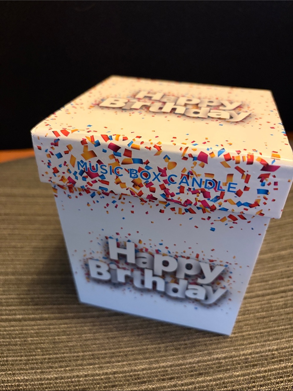 Birthday Confetti Scented Candle - White